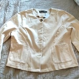 Soft collarless blazer